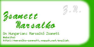 zsanett marsalko business card